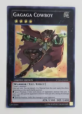 Yu-Gi-Oh! TCG Gagaga Cowboy 2013 CT10-EN010 Limited Super Rare MINT • $4