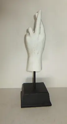 Vitruvian Collection Plaster Art Sculpture Hand With Crossed Fingers • $55