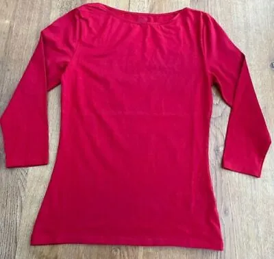 Ex-M & S Slash Neck 3/4 Sleeve Fitted T-Shirt Top - BNWOT -Various Colours/Sizes • £8.50