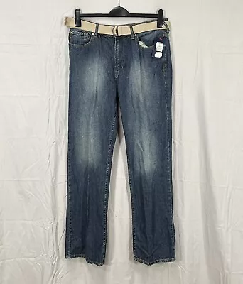 NWT UNION BAY Relaxed Fit BLUE Denim 5-POCKET Straight Leg MEN'S Jeans Sz 34x32 • $20