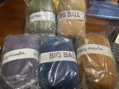 Mary Maxim Yarn - BIG BALL - 10.5oz / 300g / 850yd / 777m - Several Colors • $10