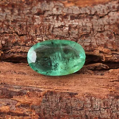 2.78 Ct Certified Natural Emerald Zambia Oval Cut Faceted Emerald Loose Gemstone • $24.99