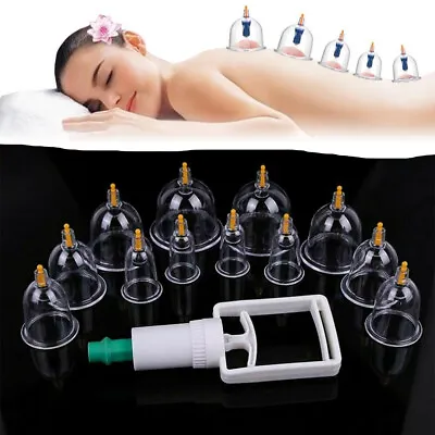 $13.20 • Buy 12 Cupping Therapy Cups Set Healthy Chinese Medical Vacuum Suction Body Massager