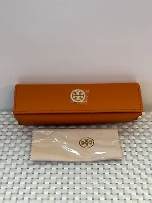 TORY BURCH  ORANGE & GOLD EYEGLASSES  MAGNETIC EYEWEAR CASE & CLEANING CLOTH New • $9.99