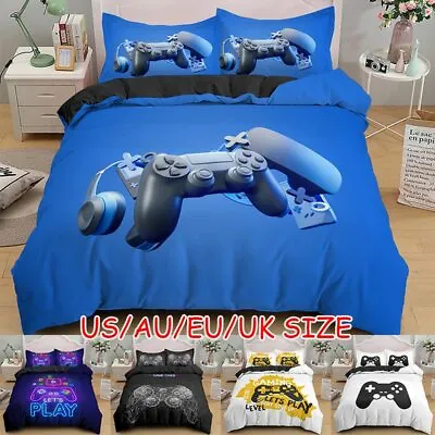 Modern Console Games Printing Comforter Cover Gamepad Bedding Set Bed Linings • $108.46