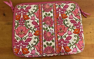 Vera Bradley LILY BELL Laptop Cover Bag White Pink Orange Green Floral 14 X 10  • $13.75