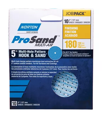 Norton ProSand 5 In.   Ceramic Alumina Hook And Loop Sanding Disc 180 Grit Fine  • $15.99