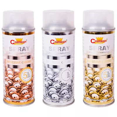 Chrome Effect Mirror Metallic Silver Gold Craft Art Decoration Diy Spray Paint • £9.46