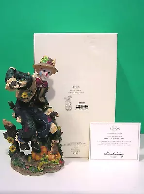 LENOX HARVEST JUBILATION SCARECROW Halloween Pencil Figurine NEW In BOX With COA • $59.95