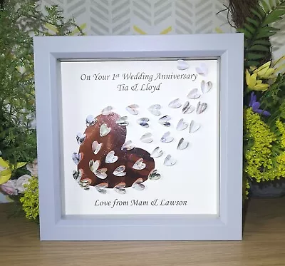 £17 • Buy Personalised Framed Picture 1st/Paper Wedding Anniversary Gift