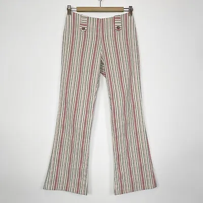 Vtg Rory Striped Flare Pants Womens Small Y2K 90s Retro 28  Inseam Multicolor • $31.49