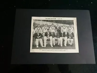 £2.99 • Buy WORCESTERSHIRE  CRICKET CLUB TEAM PICTURE 1940's  7  X 5   Mounted On A Card