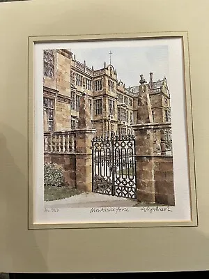 Ltd Ed Matted Print Watercolor Britain Montacute House 394/850 Martin Brothers • $7.50