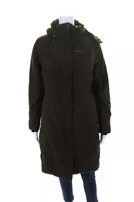 Marmot Womens Brown Full Zip Long Sleeve Hooded Long Sleeve Puffer Coat Size S • $49.99
