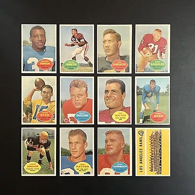 1960 Topps Vintage Football 12 Different 64-year Old High-grade EX/MT • $17.50