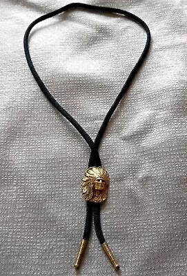 Western Cowboy Style Bolo Tie With Indian Chief Head • £7.50