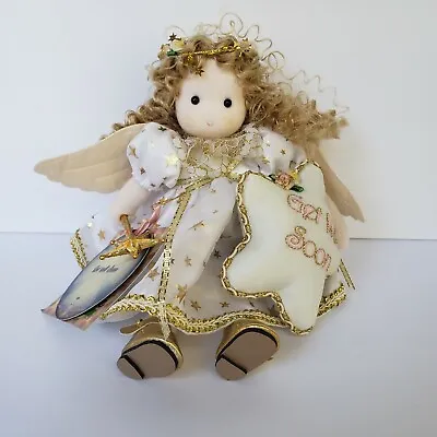 Green Tree Musical Doll Get Well Soon Angel Plays Ave Maria 8  SEE VIDEO • $24.95