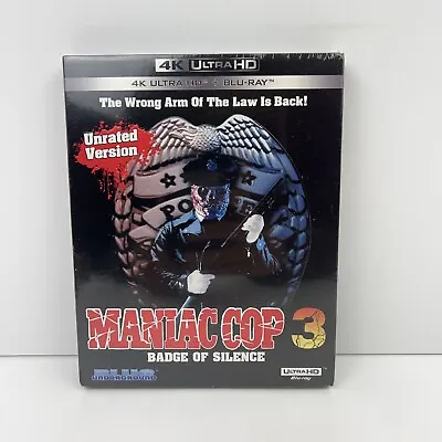 Maniac Cop 3: Badge Of Silence (4K Ultra HD 1992) Loose Disc Sealed • $27.88