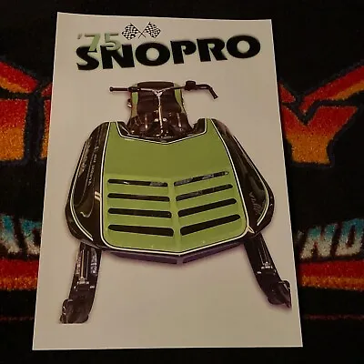 🏁 ‘75 ARCTIC CAT SNO-PRO Z RACE Snowmobile Poster Vintage Sled PDC SNOPRO 🏁 • $21.88