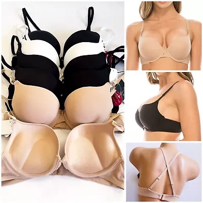 LOT OF 3 Women Bras Maximum Lift Extreme Padding Push Up Bra Add 2 Cup Size 8356 • $23.70