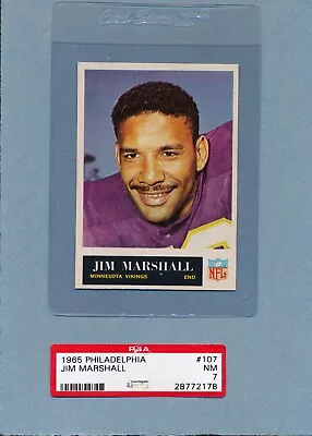 1965 PHILADELPHIA #107 Jim Marshall Minnesota Vikings NM Set Break • $14.95