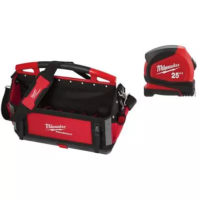 Milwaukee PACKOUT Tote 17 X20  Modular Tool Bag Shoulder Strap Metal Tote Red • $165.11