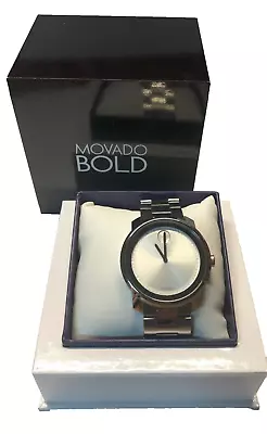 Movado Mens Stainless Steel White Dial Watch. With MFG Box. • $479