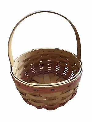 Longaberger Round Basket '98 Mothers Day   Rings & Things  Handle 6.5 X3.5  Tall • $12.99