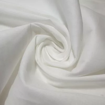 WHITE 100% Cotton Voile Material Cambric Lawn Craft Dress Lining Fabric 44  • £5.84