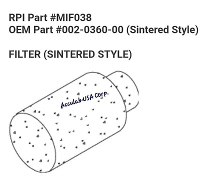Midmark M9 M9D M11 M11D Sterilizer Autoclave Fill Filter Sintered Style #MIF038 • $17.57