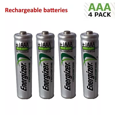 4 ENERGIZER RECHARGEABLE AAA HR03 BATTERIES POWER PLUS 1.2V 900mAh NEW • $7.79