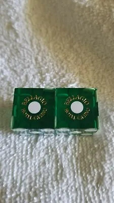 Green Bellagio Las Vegas Casino Dice Matching Numbers Are Faded • $10