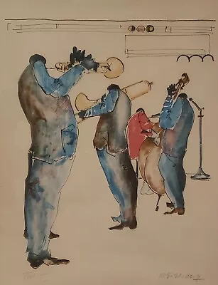 Rare Signed & Numbered LEO MEIERSDOR 28/45 Jazz Players New Orleans Art Print  • $599.99