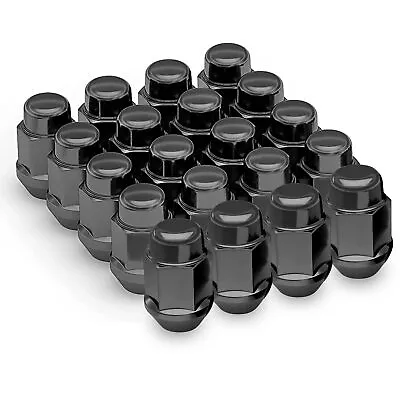 (20) 12x1.5 Bulge Black Lug Nuts (Cone Seat) For Acura Honda Mazda Toyota Lexus • $12.99