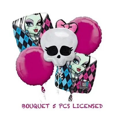 5pk Monster High Balloon Bouquet Birthday Party Supply Decorations • $9.57
