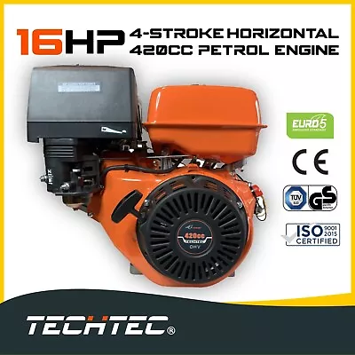 16HP Recoil Start Stationary Petrol Engine OHV 4-Stroke Horizontal Shaft Motor • $349