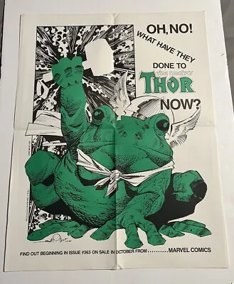 The Mighty Thor Into Frog Promotional Poster Walt Simonson Marvel Comics RARE! • $29.99