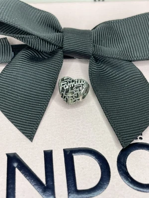 £9.50 • Buy Genuine Pandora Silver Moments Family Open Heart Charm