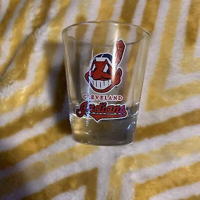 Vintage Cleveland Indians MLB Chief Wahoo Shot Glass MLB By Hunter 1994 • $2