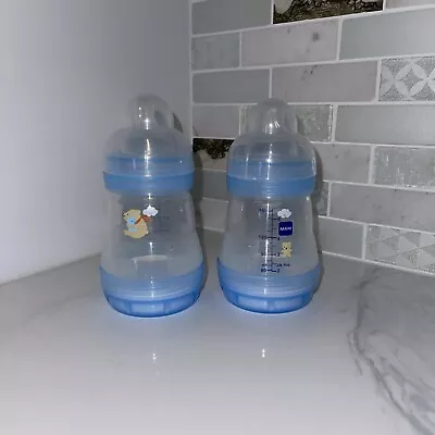 MAM Easy Start Anti-Colic Bottle 5.5oz 2 Count Slow Flow Bottles 0+ Months Blue • $13