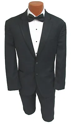 $31.49 • Buy Boy's Calvin Klein Black Chalk Striped Tuxedo With Pants Wedding Ring Bearer