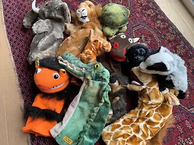 The Puppet Company Etc Job Lot  Fluffy Arm Hand Puppets VGC Plush Lifelike Fur • £25