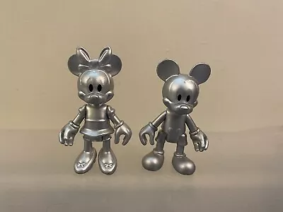 IMC Toys Mickey And Minnie Mouse Silver Chrome Action Figures Toys • £10