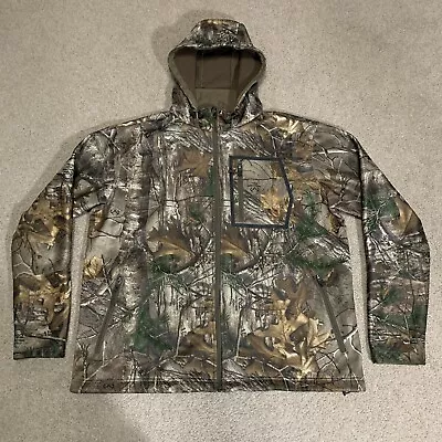 Cabela's Lookout Fleece 4Most Windshear Full-Zip Hooded Jacket Realtree Xtra XL • $79.99