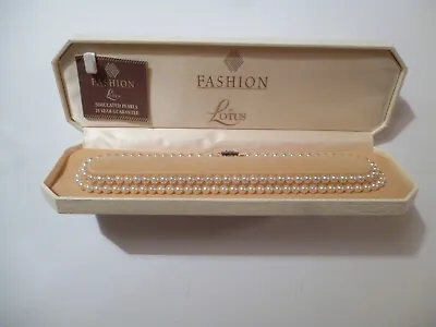 Fashion By Lotus Simulated Pearls 2 Row In The Original Case With Guarantee Card • £49.99