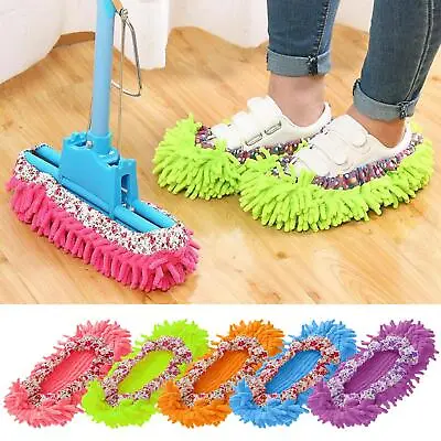 2pcs Mop Slippers House Cleaning Dust Removal Floor Cleaning Feet Sho Fast • $3.77