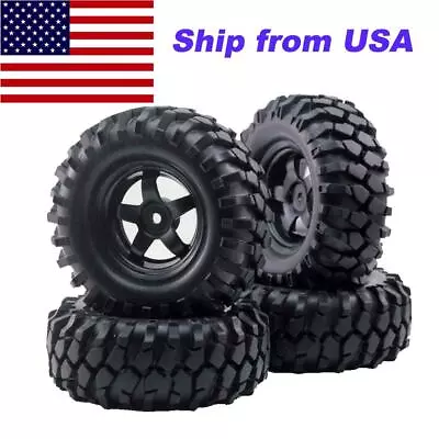 4pcs Wheels Rims Rubber Tires 12mm Hex For 1/10 Off-Road RC Rock Buggy Truck • $19