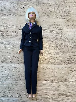 1990's Barbie Pilot Uniform Suit Jacket Pant Outfit Short Hair Bangs Blond C353G • $18