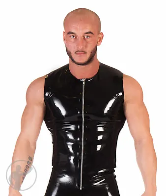 TP022 Rubber T-Shirt Sleeveless With Front Zip • £93.95