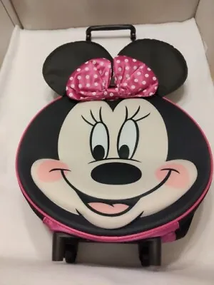 Disney Mickey Mouse 14  Kids' Rolling Backpack Bag Pink Black Softside • $23.99
